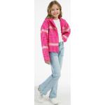 Pinke Stehkragen Kinderübergangsjacken mit Reißverschluss für Mädchen Größe 146 