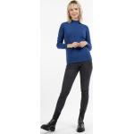 Reduzierte Blaue MyMo Stehkragen Strickpullover für Damen Größe XS für den für den Winter 