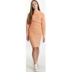 Reduzierte Orange Unifarbene MyMo Rundhals-Ausschnitt Grobstrickpullover aus Polyamid für Damen Größe XS 