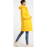 Reduzierte Gelbe Gesteppte Wasserdichte MyMo Stehkragen Damensteppmäntel mit Kapuze Größe L für den für den Winter 