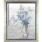 Blaue Vintage Bilderrahmen aus Holz Querformat 50x70 