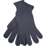 Dunkelblaue Elegante Myrtle Beach Strick-Handschuhe mit Meer-Motiv aus Acryl für Herren Größe M 