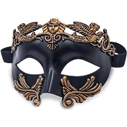 MYSEUNI Maskerade Maske für Männer – römische griechische venezianische Maske Halloween Party Karneval Maske