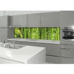 Grüne mySPOTTI Küchenrückwände mit Bambus-Motiv Breite 200-250cm, Höhe 50-100cm, Tiefe 50-100cm 