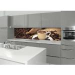 Braune Motiv mySPOTTI Küchenrückwände mit Kaffee-Motiv Breite 200-250cm, Höhe 50-100cm, Tiefe 50-100cm 