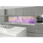 Violette mySPOTTI Küchenrückwände mit Lavendel-Motiv Breite 200-250cm, Höhe 50-100cm, Tiefe 50-100cm 