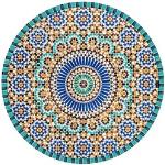 Reduzierte Blaue mySPOTTI Rechteckige Teppiche mit Ornament-Motiv aus Vinyl schmutzabweisend 