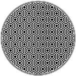 Schwarze mySPOTTI Runde Outdoor-Teppiche mit Ornament-Motiv aus PVC schmutzabweisend 