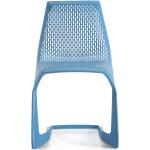 Hellblaue Bio Designer Stühle aus Kunststoff stapelbar 