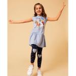 Reduzierte Hellblaue Bibi und Tina Jerseykleider für Kinder mit Tiermotiv aus Jersey für Mädchen Größe 146 