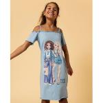 Reduzierte Blaue Top Model Jerseykleider für Kinder aus Jersey für Mädchen 