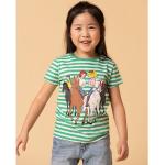 Reduzierte Grüne Bibi und Tina Kinder T-Shirts mit Pferdemotiv aus Baumwolle für Mädchen 