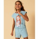 Reduzierte Blaue Top Model Kinder T-Shirts aus Baumwolle für Mädchen Größe 158 