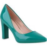 Grüne Elegante Spitze High Heels & Stiletto-Pumps aus Kunstleder Gefüttert für Damen Größe 39 mit Absatzhöhe 7cm bis 9cm 