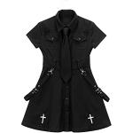 Schwarze Gothic-Kostüme für Damen Größe M 