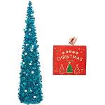 Blaue 150 cm Runde Künstliche Weihnachtsbäume aus Polypropylen klappbar 