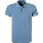 N.Z.A. Herren Polo-Shirt, Baumwoll-Piqué, blau