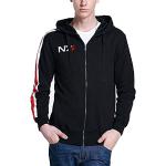 N7 Mass Effect Hoodie Fleece Collection | N7 Logo auf der Brust, Schwarz - N7 Hoodie Herren, XX-Large