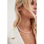 Weiße Choker & Kropfbänder aus Glas mit Echte Perle für Damen 