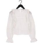 Weiße Langärmelige NA-KD Tunika-Blusen für Damen Größe XS 
