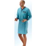Graue bader Herrennachthemden aus Baumwolle Größe XL 