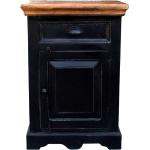 Schwarze Antike Möbel Exclusive Rechteckige Flurkommoden lackiert aus Massivholz mit Schublade Breite 0-50cm, Höhe 50-100cm, Tiefe 0-50cm 