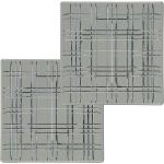 Graue Moderne Nachtmann Square Quadratische Servierplatten 21 cm aus Kristall spülmaschinenfest 2-teilig 