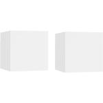 Weiße vidaXL Nachttische & Nachtschränke aus MDF Breite 0-50cm, Höhe 0-50cm, Tiefe 0-50cm 