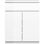 Weiße Moderne Dynamic24 Sideboards Hochglanz aus MDF mit Schublade Breite 100-150cm, Höhe 50-100cm, Tiefe 50-100cm 