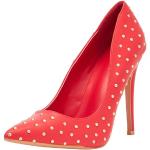 Rote Elegante Spitze High Heels & Stiletto-Pumps mit Nieten für Damen Größe 38 