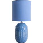 Hellblaue Näve Runde Tischlampen & Tischleuchten aus Keramik 