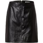 Reduzierte Schwarze Animal-Print Naf Naf Mini Sommerröcke mit Reißverschluss aus PU für Damen Größe S 