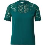 Reduzierte Smaragdgrüne Unifarbene Kurzärmelige Naf Naf Stehkragen Blusenshirts & Schlusen aus Polyamid für Damen Größe XS für den für den Frühling 