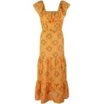 Reduzierte Orange Elegante Naf Naf Sommerkleider mit Rüschen für Damen Größe M für den für den Sommer 