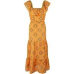 Reduzierte Orange Elegante Naf Naf Sommerkleider mit Rüschen für Damen Größe XS für den für den Sommer 