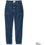 Reduzierte Indigofarbene TCHIBO Bio Nachhaltige Mom-Jeans mit Reißverschluss aus Baumwolle für Damen Größe XXL 