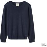 Reduzierte Marineblaue TCHIBO Bio Kaschmir-Pullover aus Wolle für Damen Größe L 