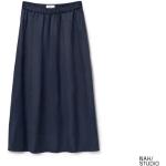 Reduzierte Marineblaue TCHIBO Midi Slip Skirts & Satinröcke aus Satin für Damen Größe XS 