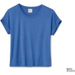 Reduzierte Blaue TCHIBO Bio Nachhaltige T-Shirts aus Baumwolle für Damen Größe S für den für den Sommer 