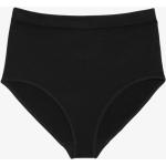 Schwarze Sportliche Monki Feinripp-Unterhosen aus Polyamid für Damen Größe XS 