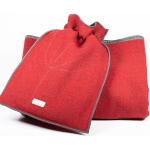 Rote Nahtur Design Nachhaltige Wärmflaschen aus Wolle 150x200 