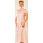 Rosa Nahtur Design Nachhaltige Sommerkleider mit Reißverschluss aus Leinen für Damen Größe 4 XL für den für den Sommer 