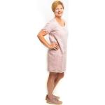 Rosa Nahtur Design Bio Nachhaltige Leinenkleider aus Leinen für Damen Größe XXL für den für den Sommer 