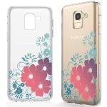Blumenmuster Samsung Galaxy J6 Cases 2018 Art: Soft Cases mit Muster mit Knopf aus Silikon 