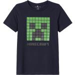 Saphirblaue Minecraft Kinder T-Shirts aus Baumwolle Größe 116 