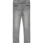 Hellgraue Bio Skinny Jeans für Kinder mit Reißverschluss aus Denim Größe 164 