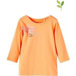 Reduzierte Orange Langärmelige name it Bio Rundhals-Ausschnitt Printed Shirts für Kinder & Druck-Shirts für Kinder aus Baumwolle Größe 56 