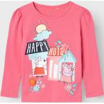 Reduzierte Pinke Langärmelige name it Peppa Wutz Rundhals-Ausschnitt Printed Shirts für Kinder & Druck-Shirts für Kinder mit Schweinemotiv aus Baumwolle für Mädchen Größe 98 