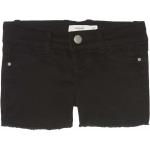 Schwarze name it Jeans Shorts für Kinder mit Fransen mit Reißverschluss aus Denim für Mädchen Größe 116 für den für den Sommer 