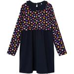 Reduzierte Saphirblaue Langärmelige name it Rundhals-Ausschnitt Jerseykleider für Kinder mit Knopf aus Jersey für Mädchen Größe 128 